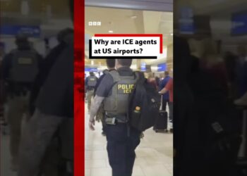 Why are ICE agents at US airports? #US #ICE #BBCNews