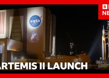 Nasa rolls out Artemis II ahead of April launch | BBC News