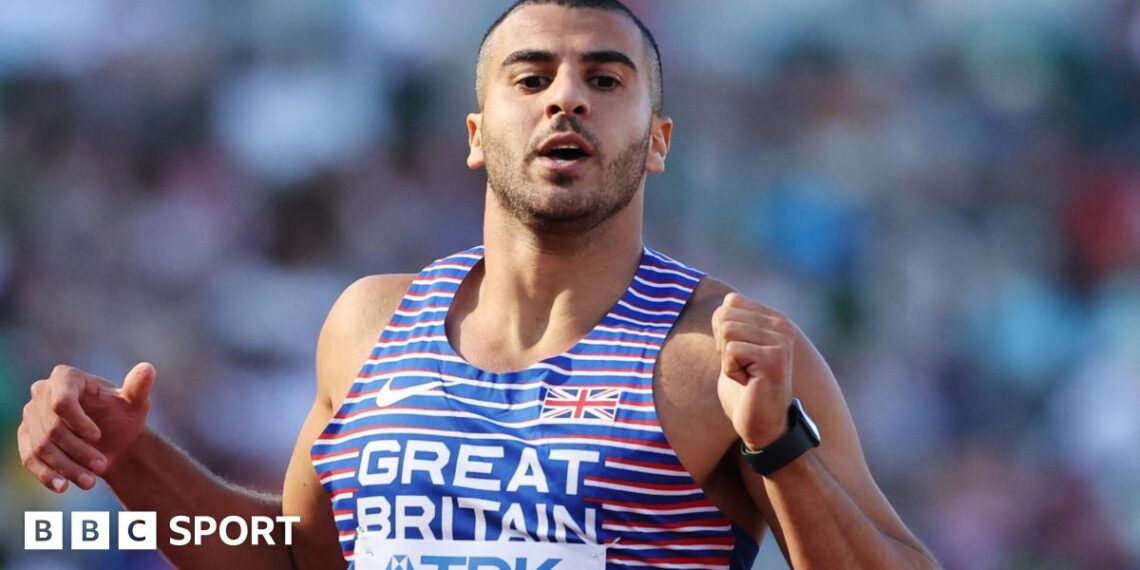 Adam Gemili in a Team GB running vest
