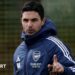 Mikel Arteta during Arsenal training