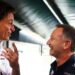 Toto Wolff and Christian Horner laugh