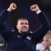Edin Dzeko celebrates scoring against Wales