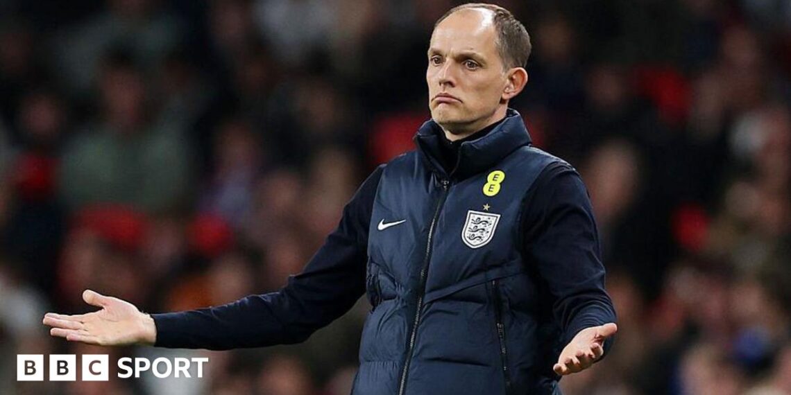 Thomas Tuchel on the touchline at Wembley.