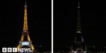 Iconic global landmarks turn off lights