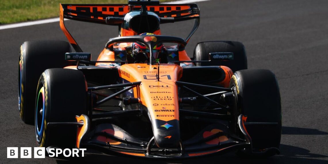 McLaren's Oscar Piastri during second practice for the Japanese Grand Prix