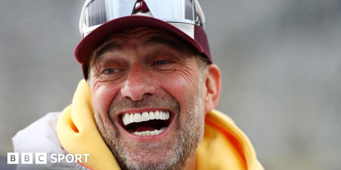 Former Liverpool manager Jurgen Klopp laughing