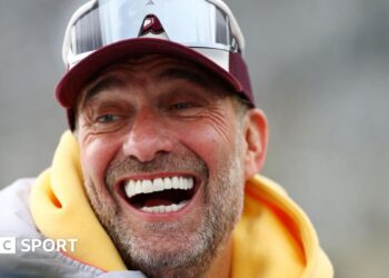 Former Liverpool manager Jurgen Klopp laughing