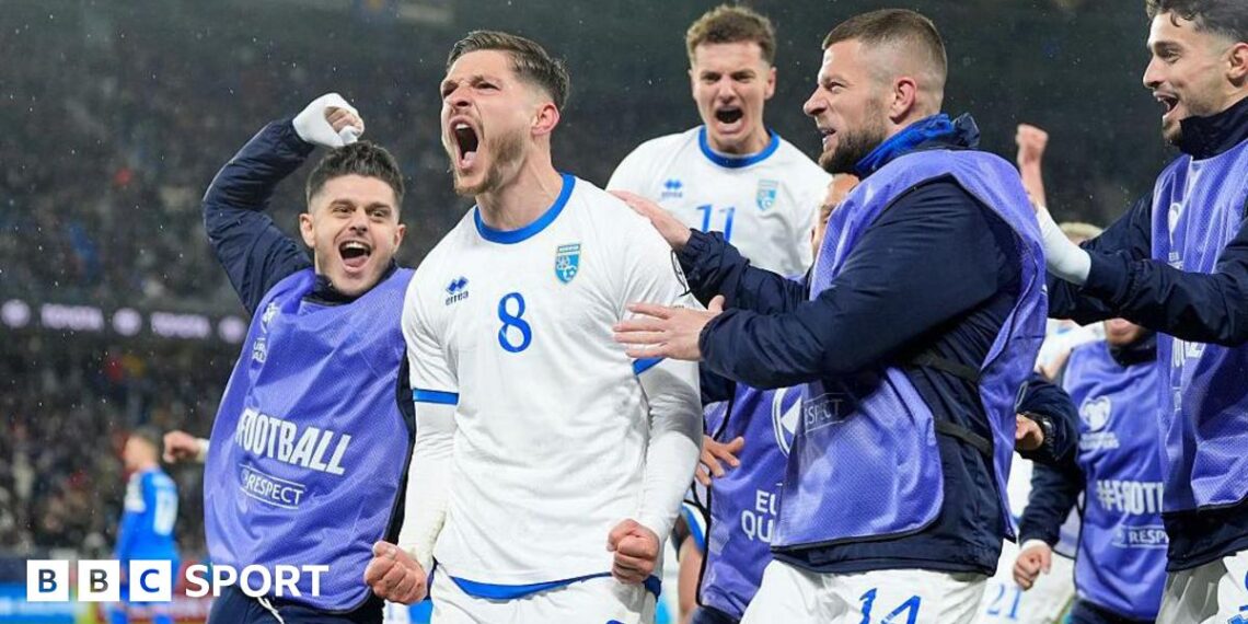 Kosovo players celebrate