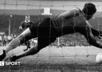 Collage of pictures from the Watney Cup 1970 - the matchday programme and action shots from the game