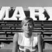 Mary Rand in action in the long jump at the 1964 Olympics