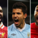 A graphic of Premier League players from every team in the division in 2025-26 season, with the Premier League trophy in front of them.