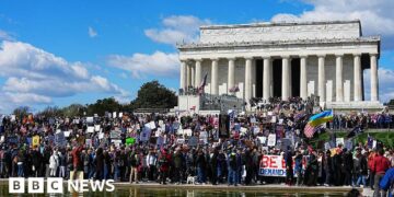 No Kings protests: Thousands across the US rally against Trump