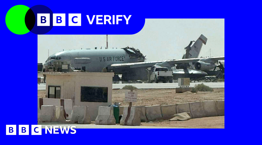 Photos show heavily damaged US radar jet at Saudi base