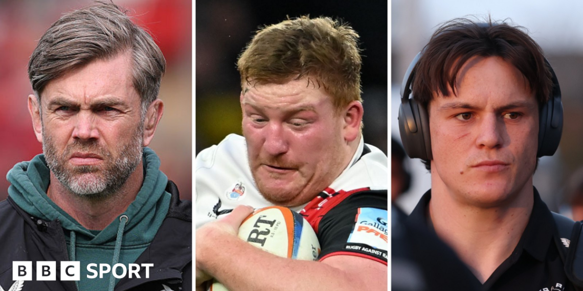 Geoff Parling, Rhys Carre and Tom Hooper