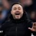 Roberto de Zerbi gestures from the touchline while Marseille boss