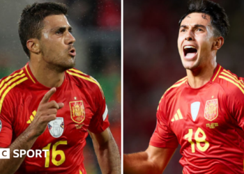 Split picture of Rodri and Zubimendi