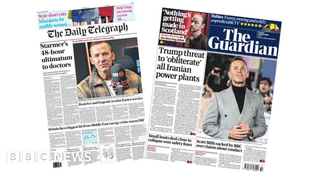 'Scott Mills sacked by BBC' and 'Starmer's 48-hour ultimatum'