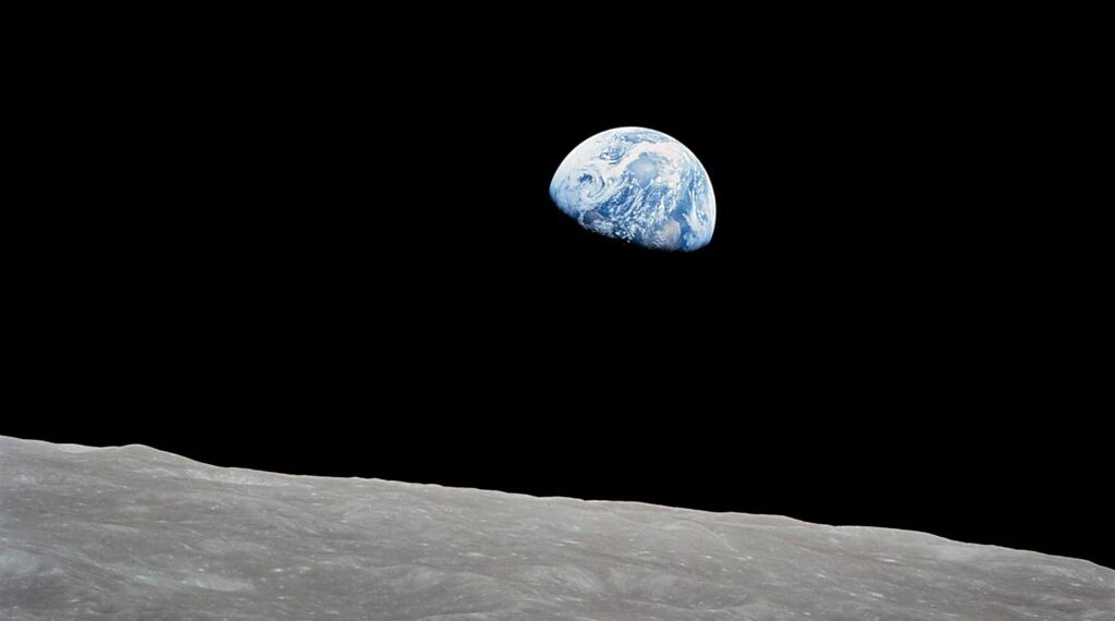 The first colour photo of Earth from the Moon