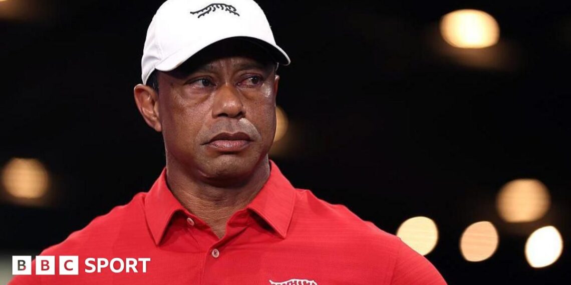 The wreckage of Tiger Woods' 2021 car crash
