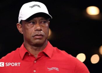 The wreckage of Tiger Woods' 2021 car crash
