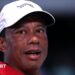 Tiger Woods looks on