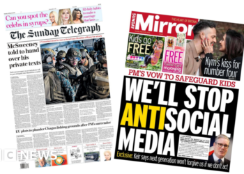 'US marines head to war' and 'We'll stop antisocial media'