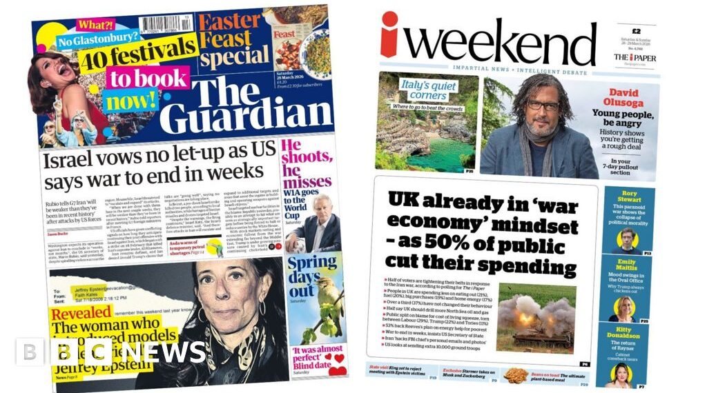 'War to end in weeks' and '50% of public cut their spending'