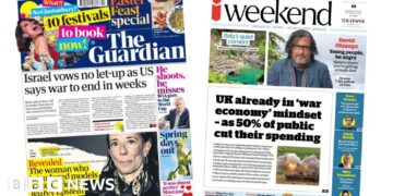 'War to end in weeks' and '50% of public cut their spending'