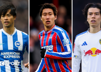 Kaoru Mitoma playing for Brighton