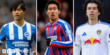 Kaoru Mitoma playing for Brighton