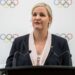 IOC president Kirsty Coventry giving a speech
