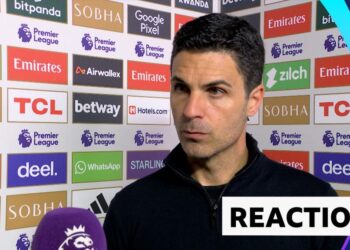 Mikel Arteta in post match interiew