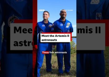 Who are the astronauts on the Artemis II mission? #Moon #BBCNews