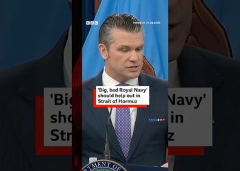 ‘Big, bad Royal Navy’ should help out in Strait of Hormuz, says Hegseth. #Iran #US #Israel #BBCNews