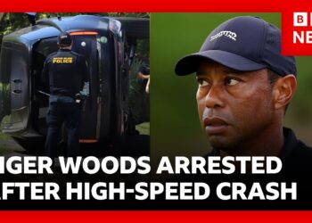 Tiger Woods charged with driving under influence after high speed car crash | BBC News