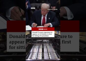 Donald Trump’s signature to appear on US dollars in first for sitting US president. #Money #BBCNews
