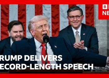 US President Trump delivers longest State of Union speech | BBC News