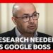 Urgent research needed to tackle AI threats, says Google AI boss | BBC News