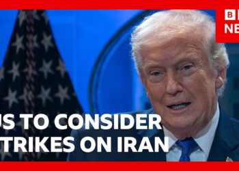 US President Donald Trump ‘considering’ military strikes on Iran | BBC News