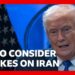 US President Donald Trump ‘considering’ military strikes on Iran | BBC News