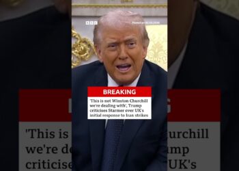 President Trump criticised the UK’s response to US-Israeli strikes on Iran. #Iran #BBCNews