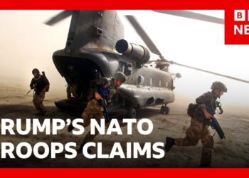 Row over US President Trump’s claims about Nato troops | BBC News
