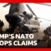Row over US President Trump’s claims about Nato troops | BBC News