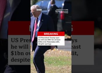 President Trump says he will sue BBC over Panorama edit, despite apology. #DonaldTrump #BBCNews