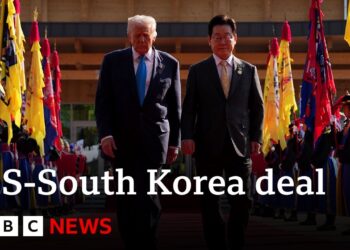 US President Donald Trump announces trade deal with South Korea | BBC News