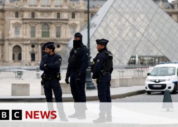 Suspects arrested over theft of jewels at Louvre museum in Paris | BBC News