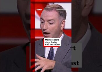 UK emergency test alarm sounds live on BBC. #UK #BBCNews