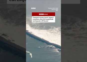 Tsunami waves reach Japan after 8.8 magnitude earthquake off Russia. #Tsunami #Russia #BBCNews