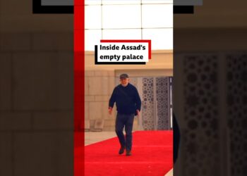 BBC News goes inside former Syrian President Bashar al Assad’s empty palace. #Syria #BBCNews