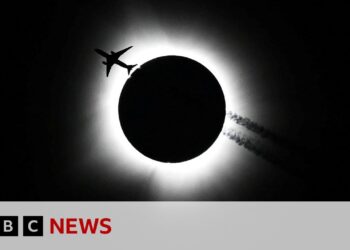 Total solar eclipse: North America watches in wonder | BBC News
